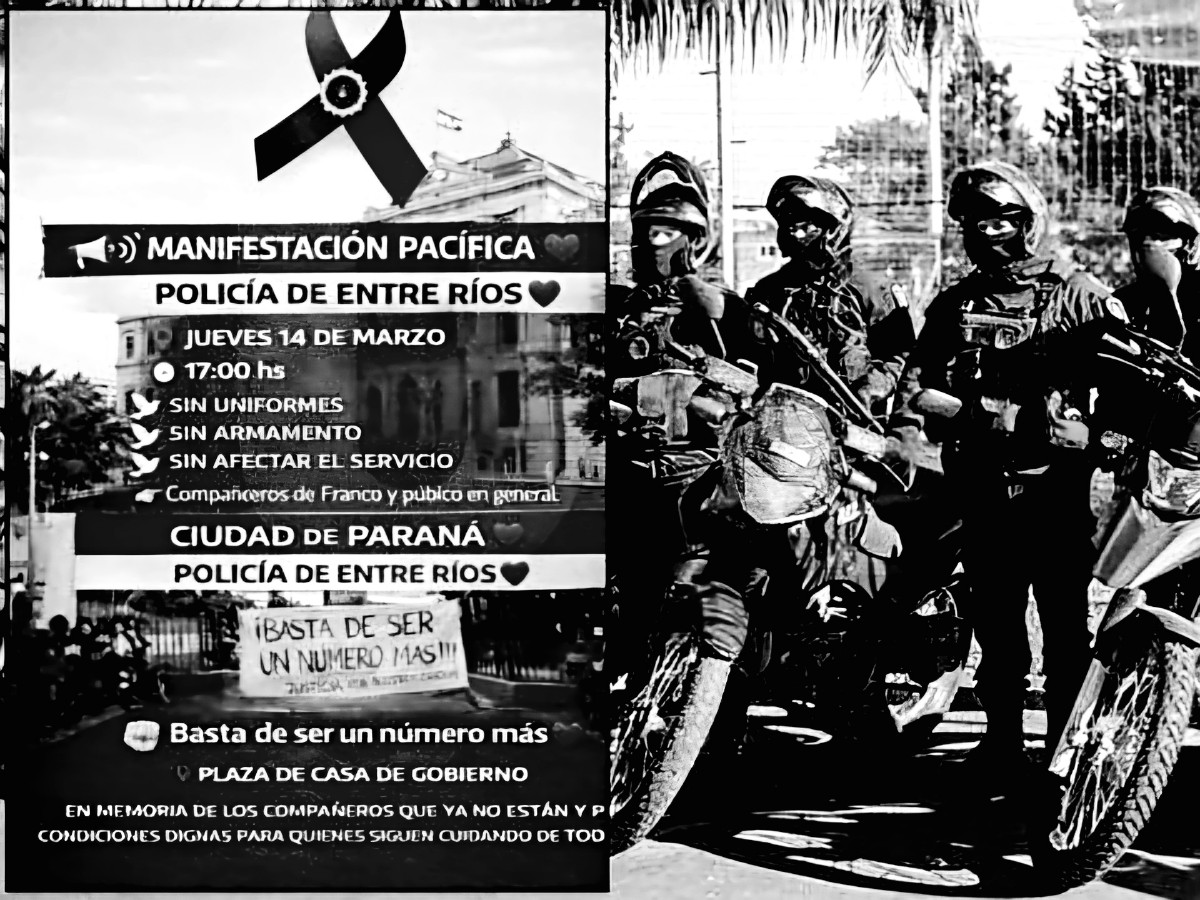 Policías entrerrianos reclamarán por su situación